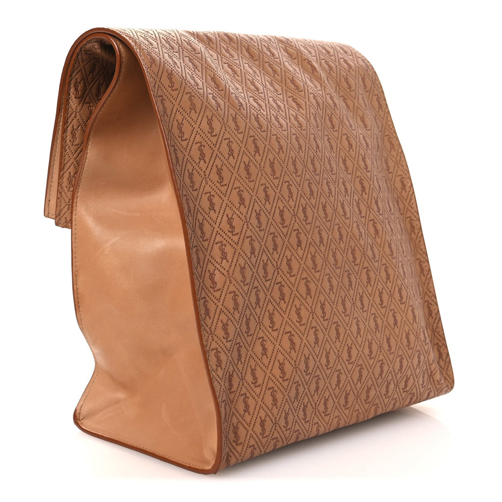 Calfskin Monogram Deli Paper Bag Vintage Beige