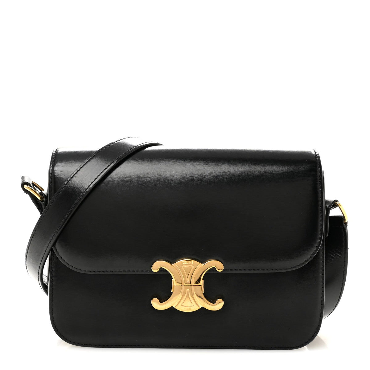 Shiny Calfskin Medium Triomphe Black