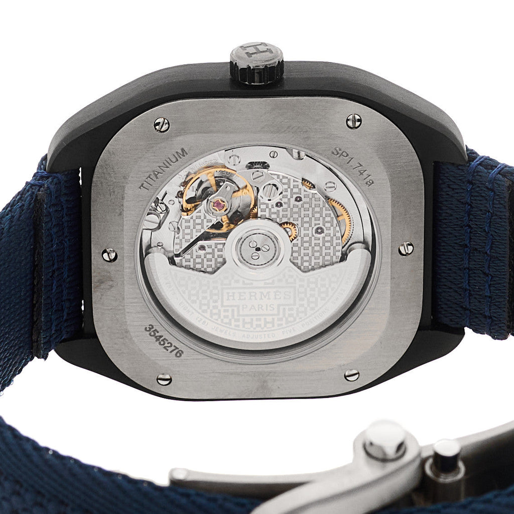 DLC Coated Titanium Nylon 39mm H08 Automatic Watch Bleu Marine