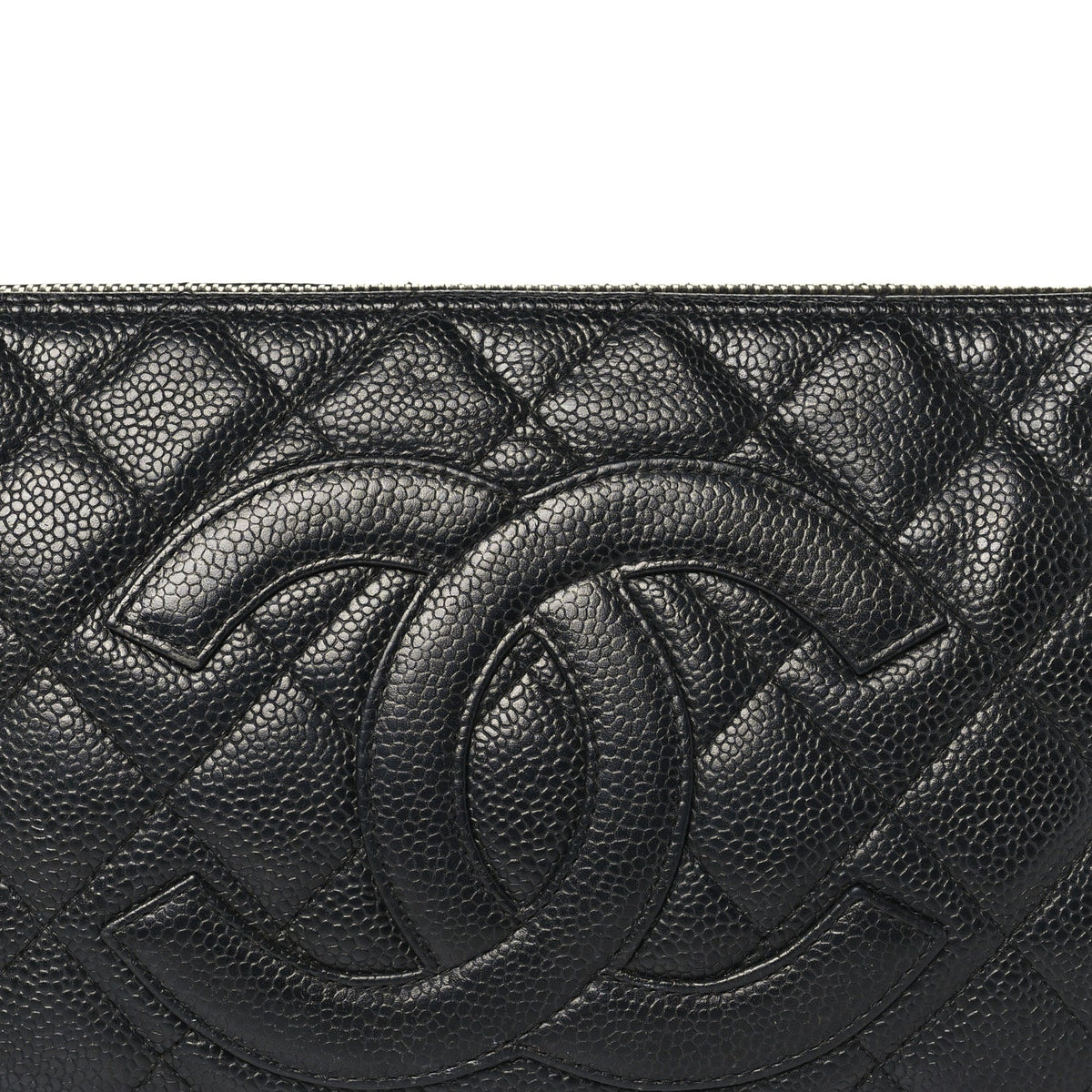 Caviar Quilted CC Shoulder Bag Black