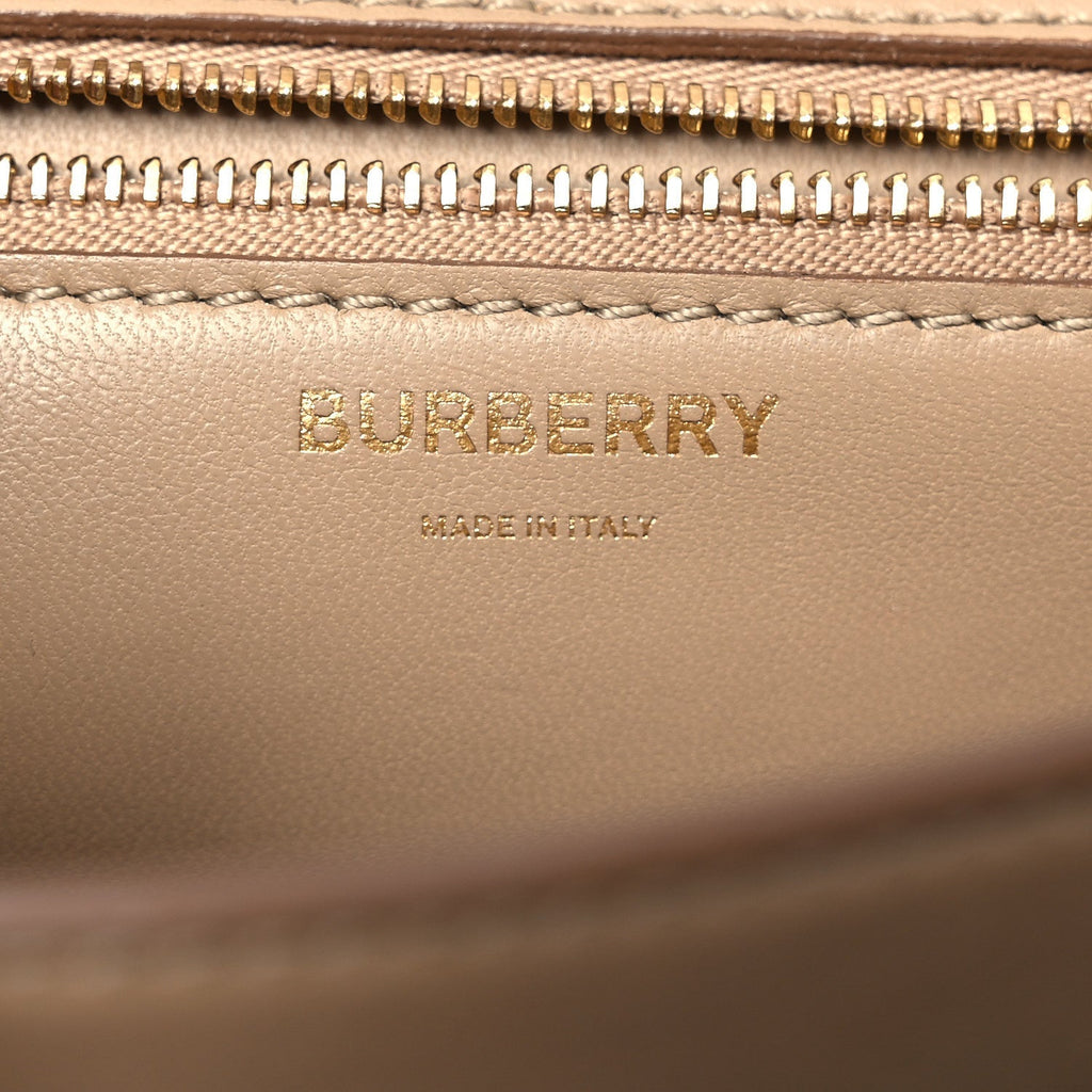 Grained Calfskin Small TB Bag Oat Beige