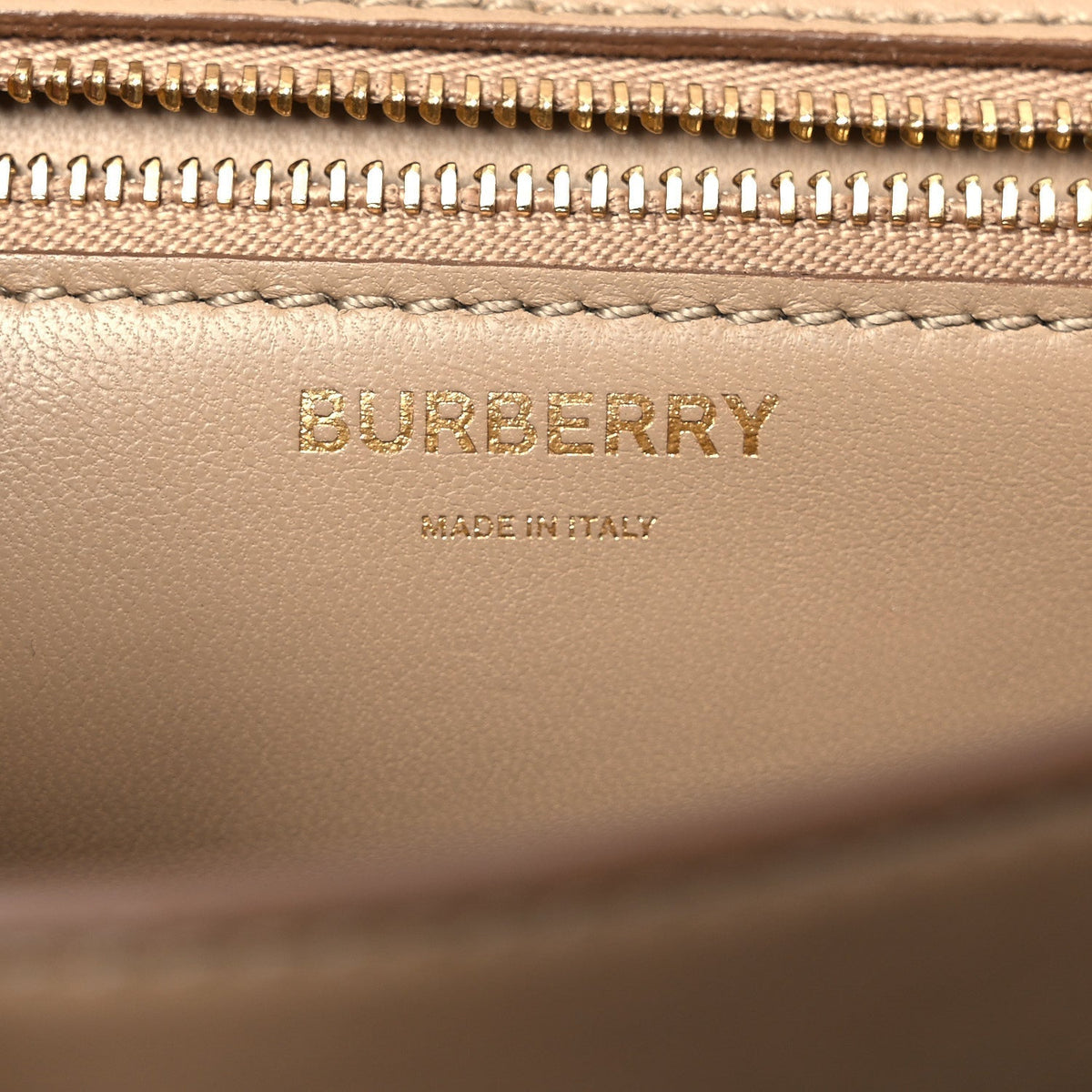 Grained Calfskin Small TB Bag Oat Beige