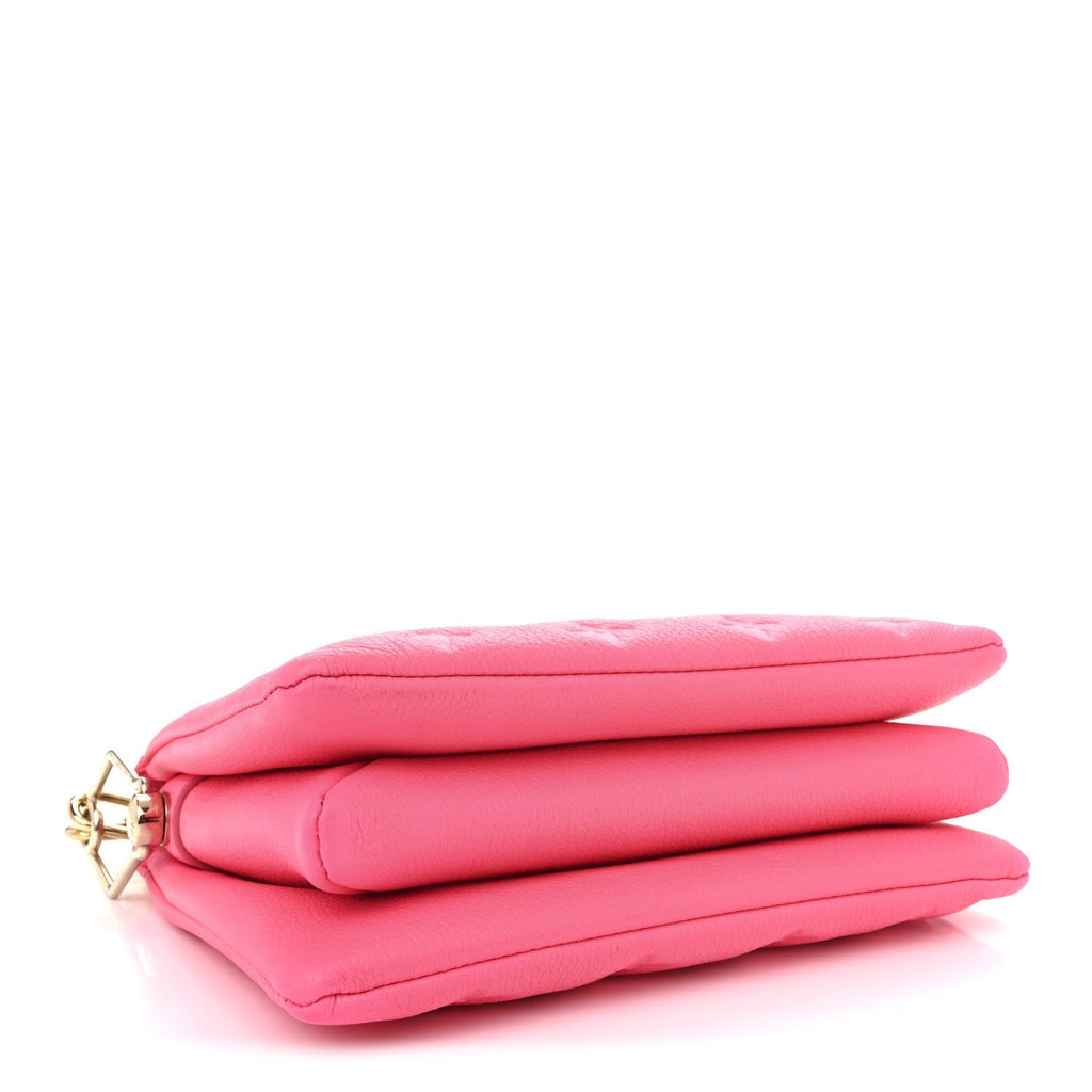 Calfskin Embossed Monogram Coussin BB Rose Fluo