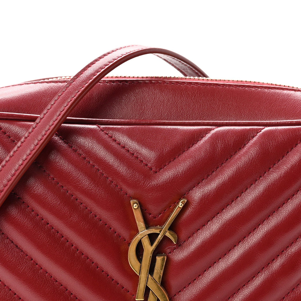 Calfskin Matelasse Monogram Lou Camera Bag Opyum Red
