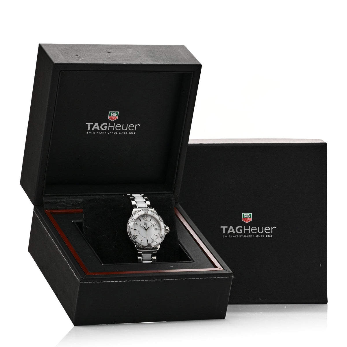 Stainless Steel Ceramic Diamond 34mm Formula 1 Quartz Watch White WAH1213