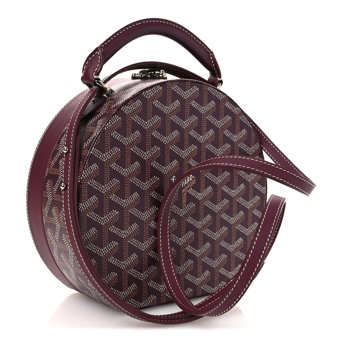 Goyardine Alto Hatbox Burgundy
