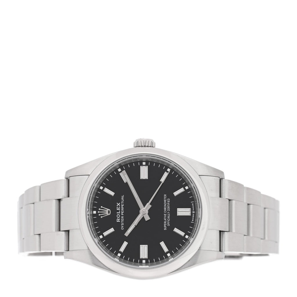 Stainless Steel 36mm Oyster Perpetual Watch Black 126000