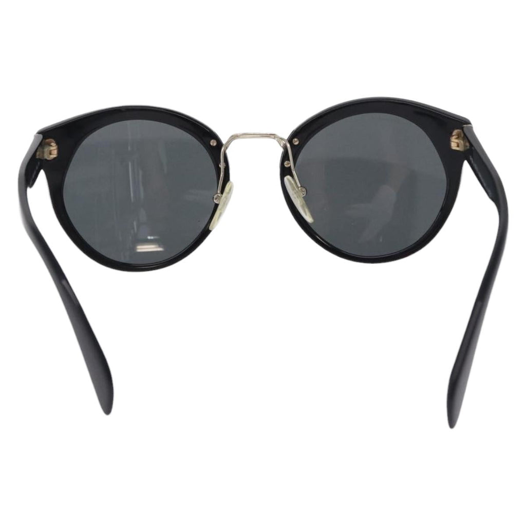 PRADA Sunglasses Plastic Black Gold Tone Auth BA15442
