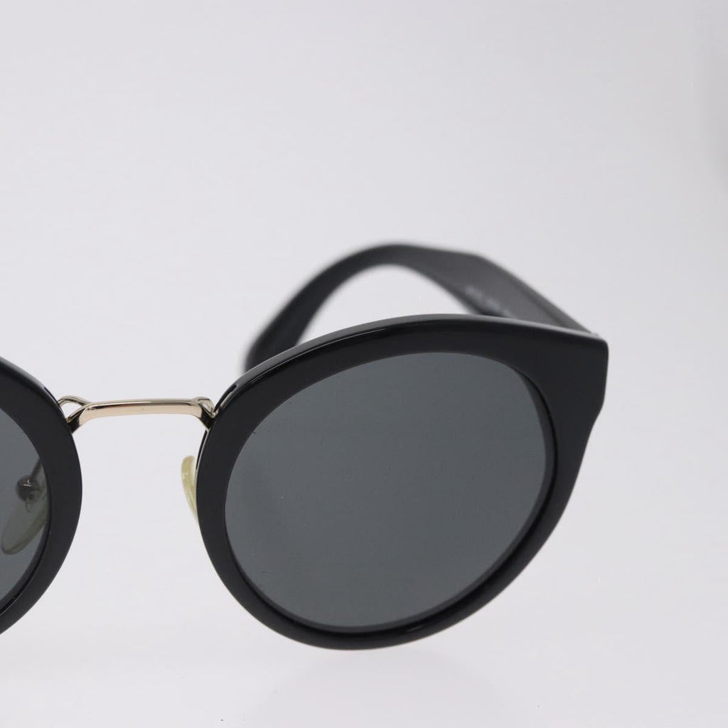 PRADA Sunglasses Plastic Black Gold Tone Auth BA15442