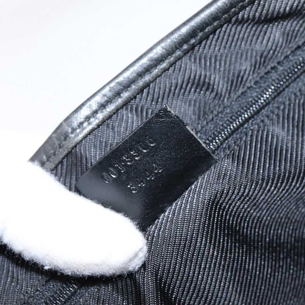 GUCCI GG Canvas Shoulder Bag Black Silver 001 3306 Auth BA15854V
