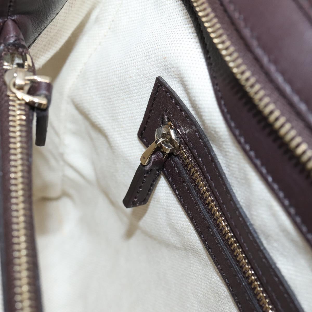 GUCCI GG Canvas Guccissima Tote Bag Brown Gold 257068 Auth BA15857V