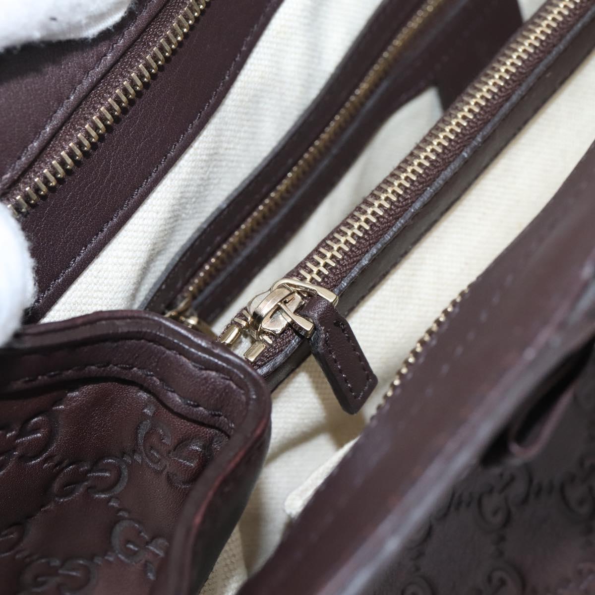 GUCCI GG Canvas Guccissima Tote Bag Brown Gold 257068 Auth BA15857V