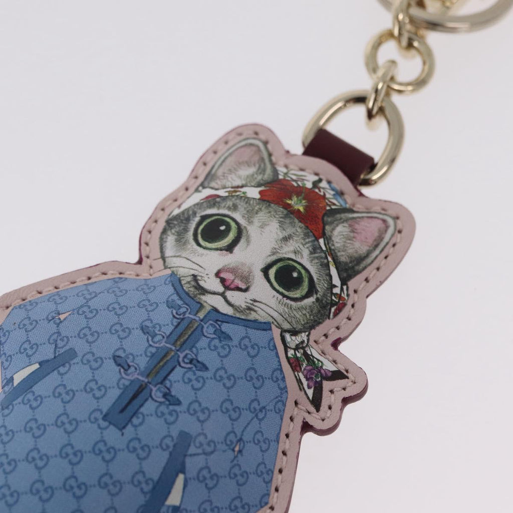GUCCI GG Supreme Yuko Higuchi Charm PVC Beige Gold Tone Auth BA16264SM
