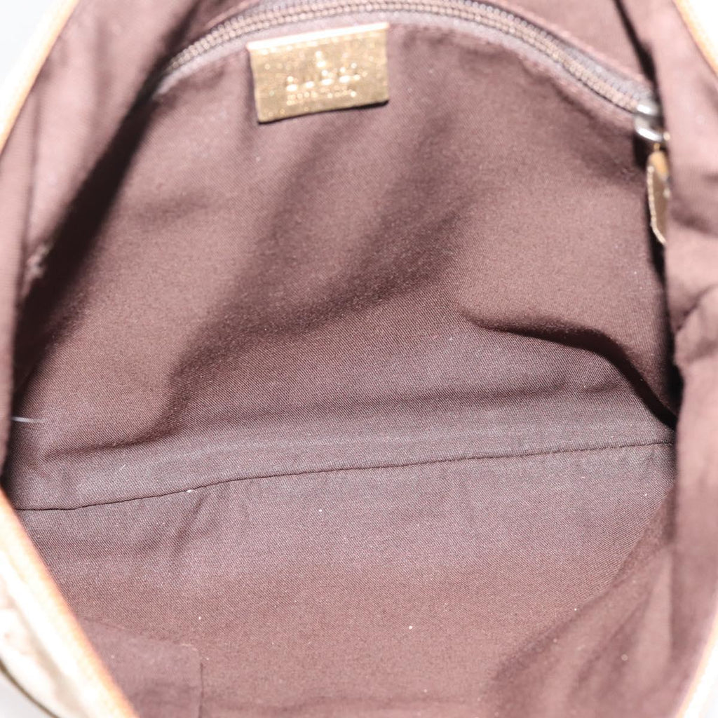 GUCCI GG Canvas Shoulder Bag Beige Gold Tone 145857 Auth BA16341A