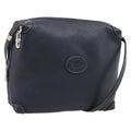 GUCCI Shoulder Bag Leather Navy Silver 007 37 4916 Auth BA16359
