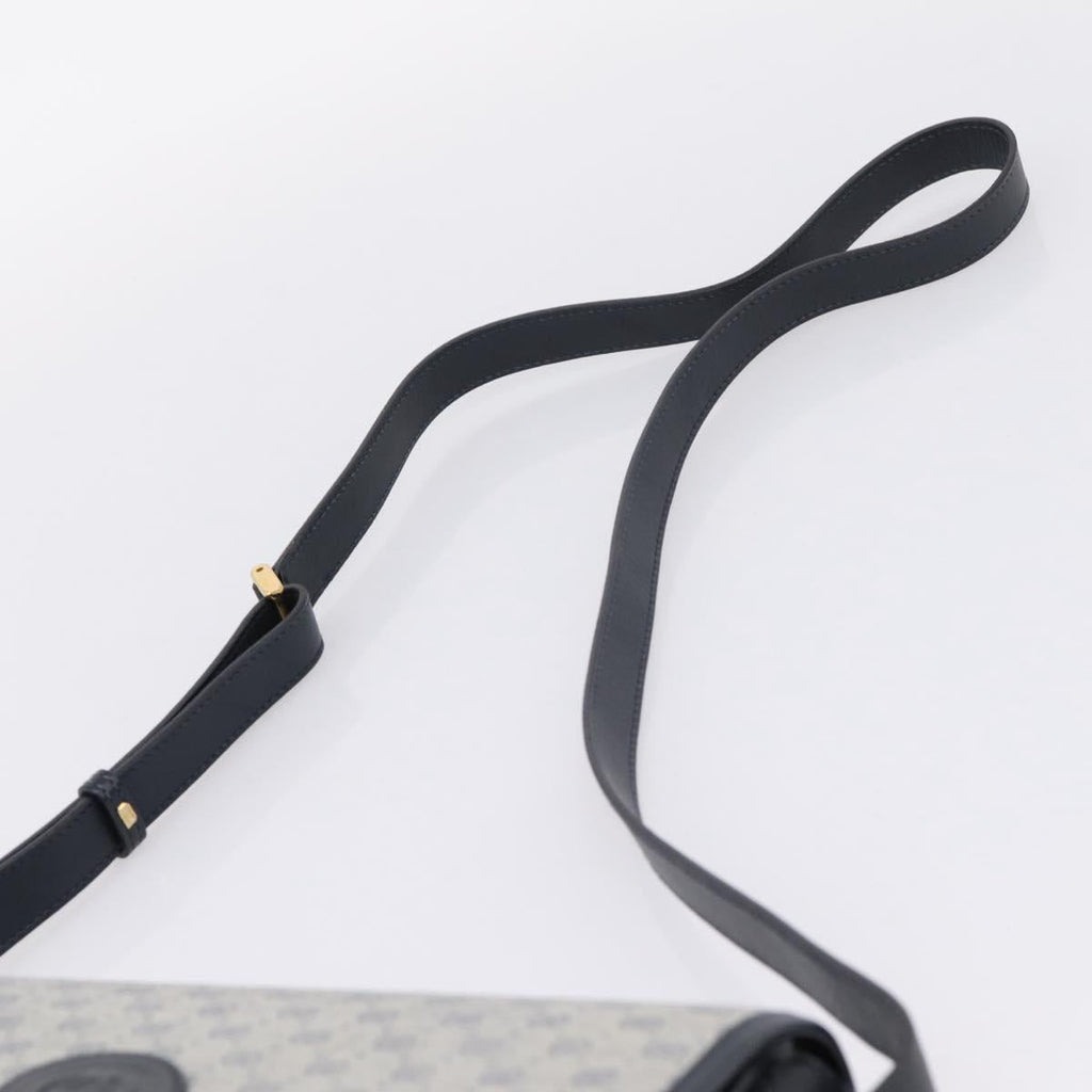 GUCCI Micro GG Supreme Shoulder Bag PVC Navy Gold 001 14 0712 Auth BA16361