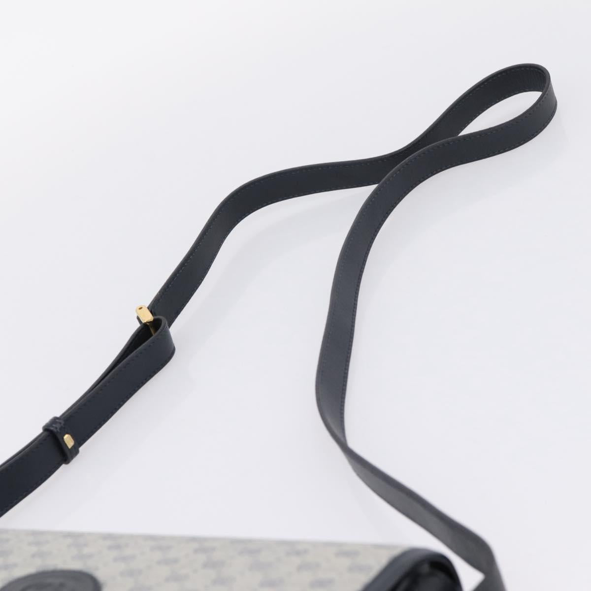 GUCCI Micro GG Supreme Shoulder Bag PVC Navy Gold 001 14 0712 Auth BA16361