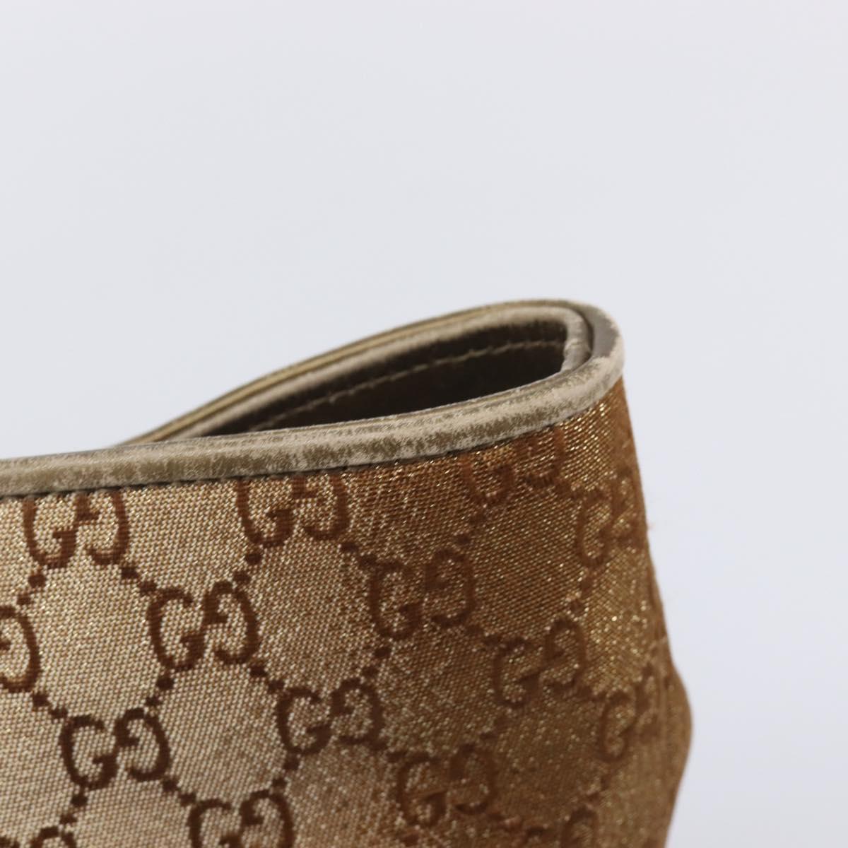 GUCCI GG Canvas Tote Bag Beige Gold 269956 Auth BA16448