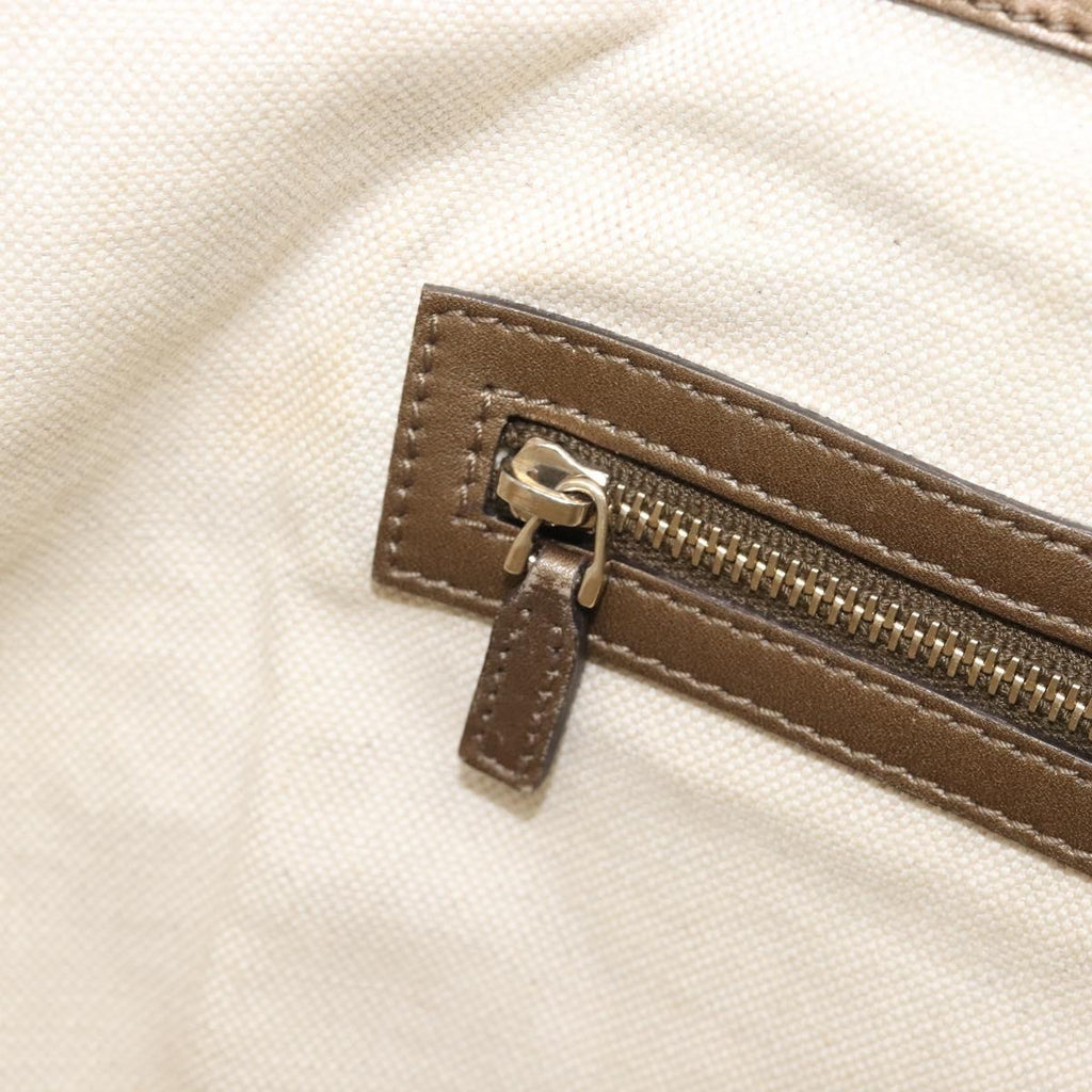 GUCCI GG Canvas Tote Bag Beige Gold 269956 Auth BA16448