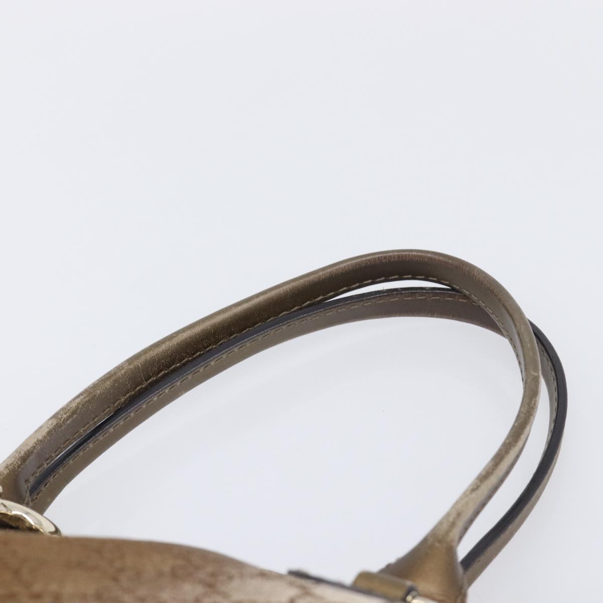 GUCCI GG Canvas Tote Bag Beige Gold 269956 Auth BA16448