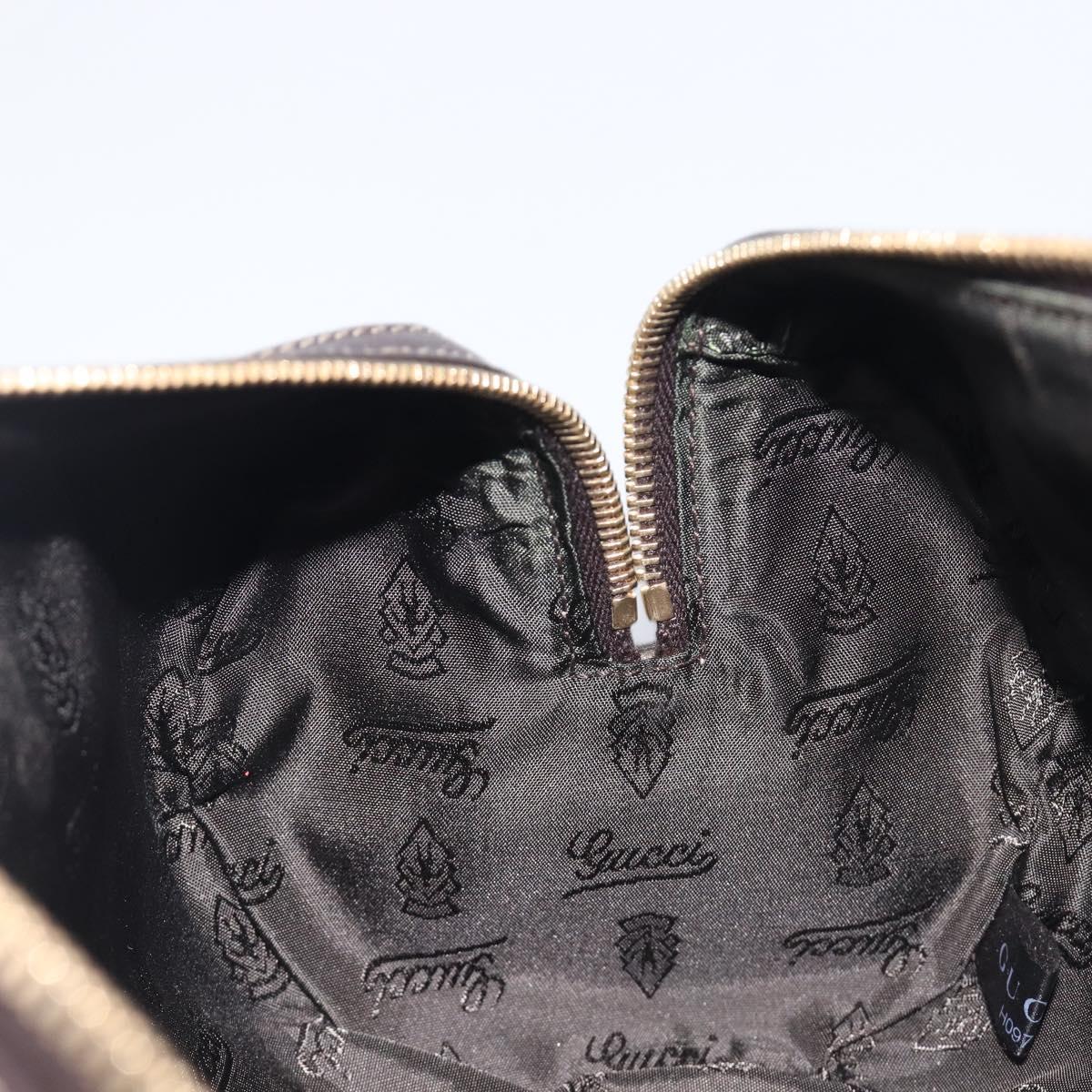GUCCI GG Crystal Hand Bag Coated Canvas Beige Gold Tone 181485 Auth BA16517
