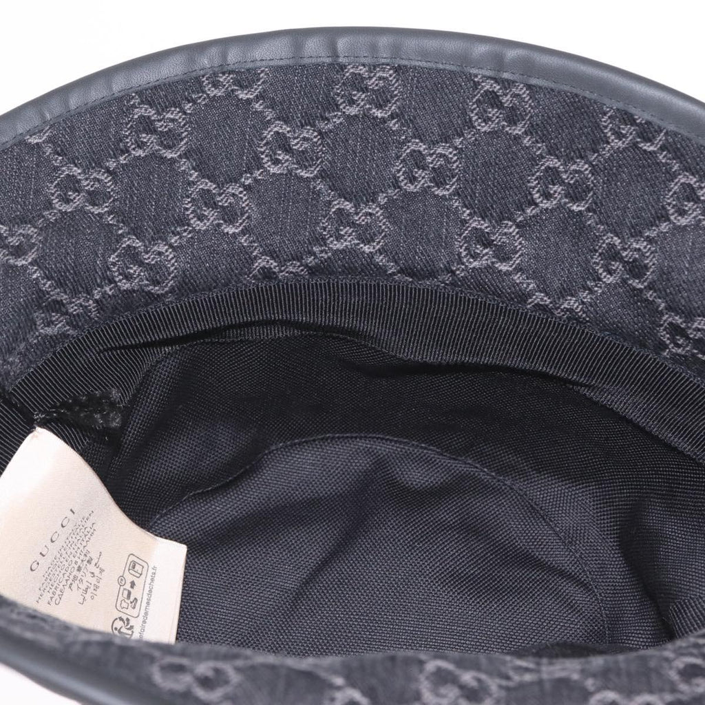 GUCCI GG Marmont Bucket Hat M Beige Gold 768647 Auth BA16737M
