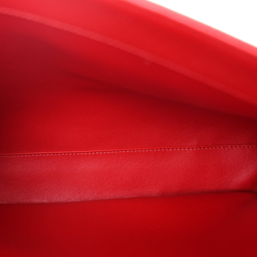 Grained Calfskin Classique 16 Top Handle Bag Red