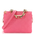 Calfskin Embossed Monogram Coussin BB Rose Fluo