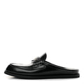 Brushed Calfskin Boy Loafer Mule 38 Black