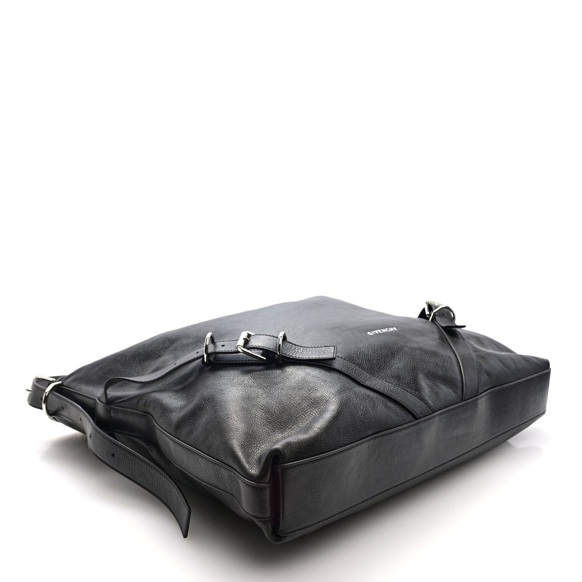 Calfskin Shearling Large Voyou Bag Chocolate