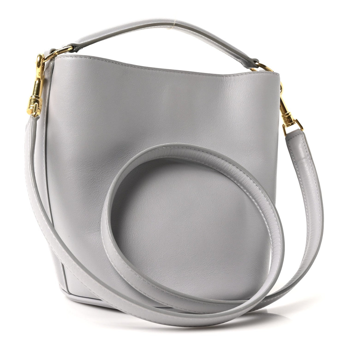 Smooth Calfskin Bucket 16 Bag Light Grey