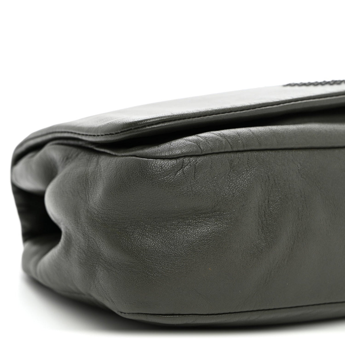 Lambskin Studded CC East West Flap Grey