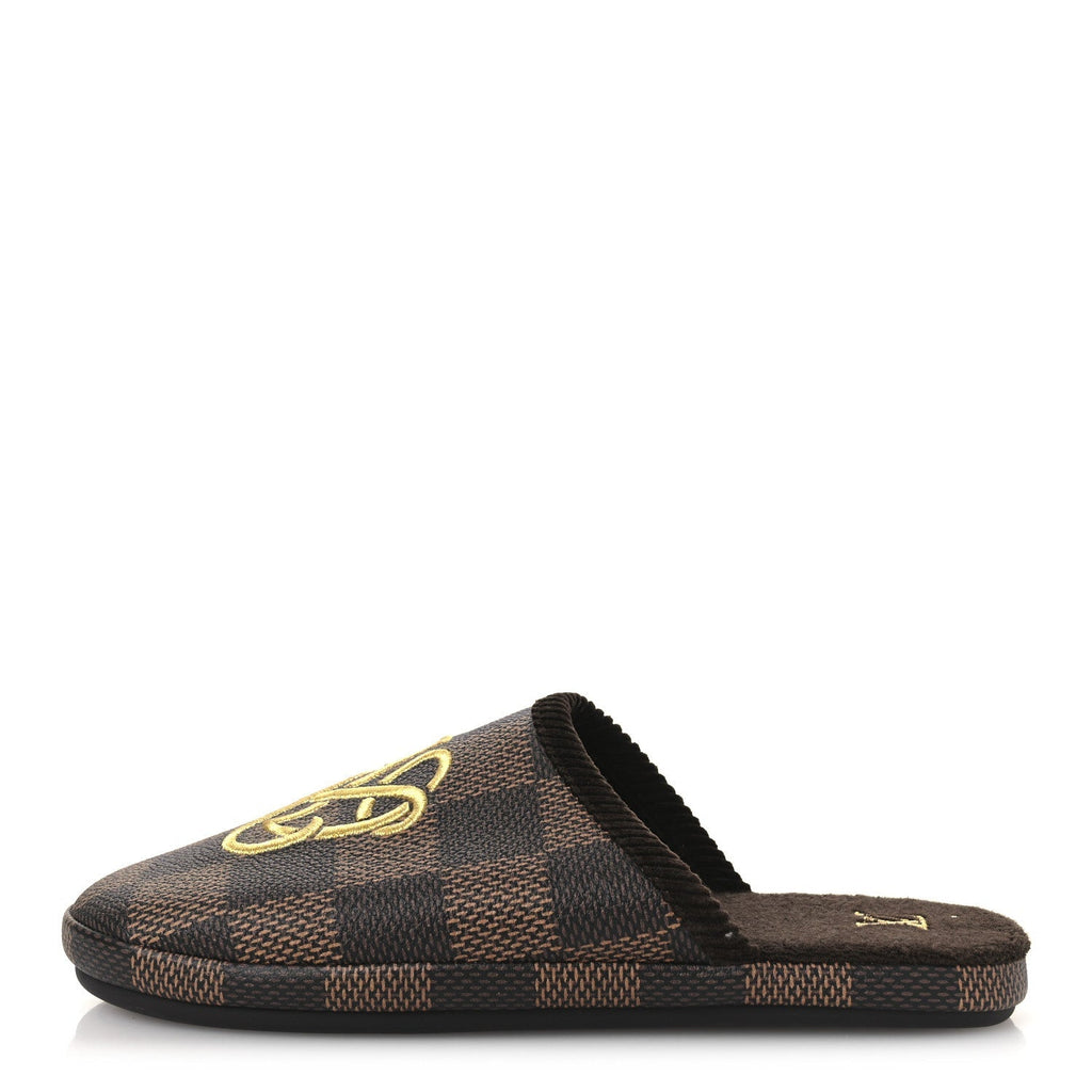 Damier Ebene Palace Slippers 8 Mocha