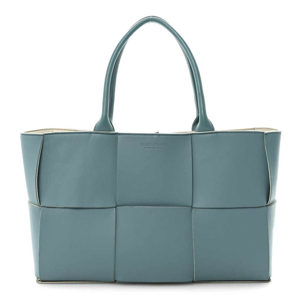 Nappa Maxi Intrecciato Medium Arco Tote Linoleum