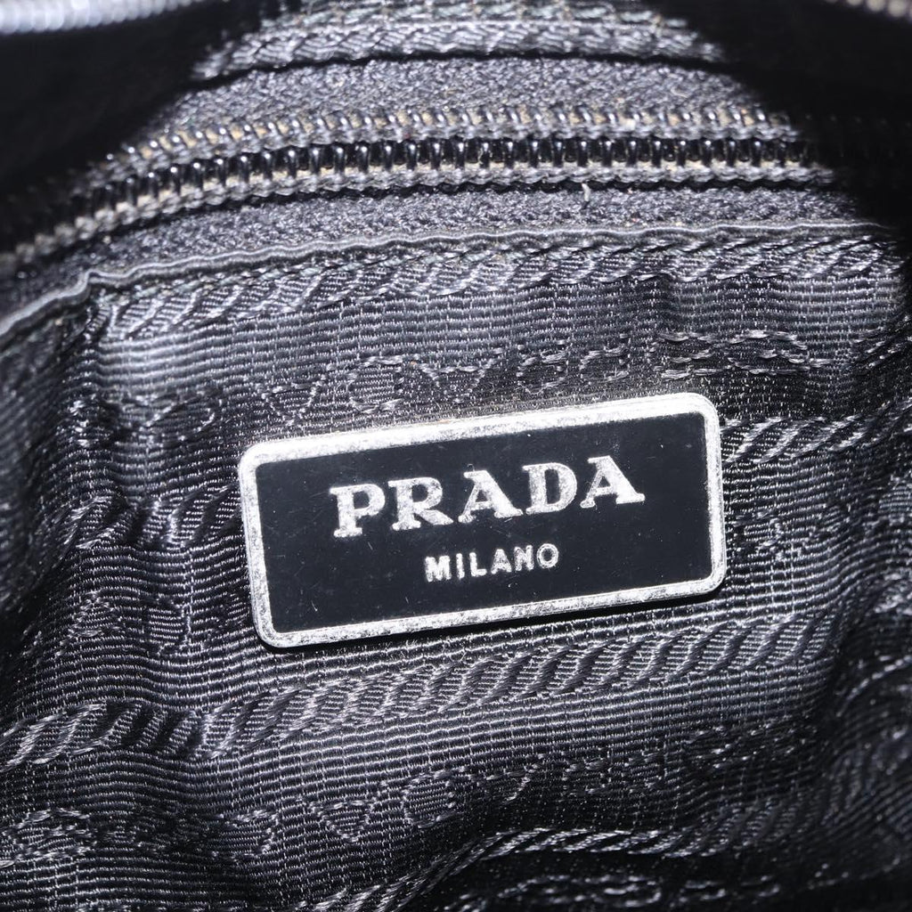 PRADA Shoulder Bag Canvas Camouflage Green Pink Auth bs37142