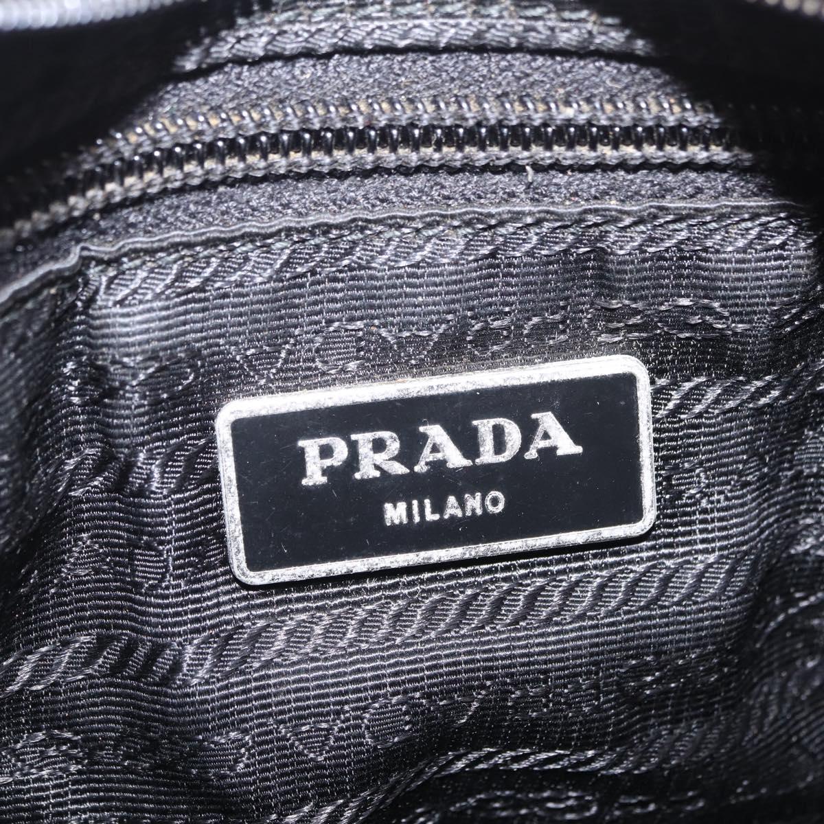 PRADA Shoulder Bag Canvas Camouflage Green Pink Auth bs37142
