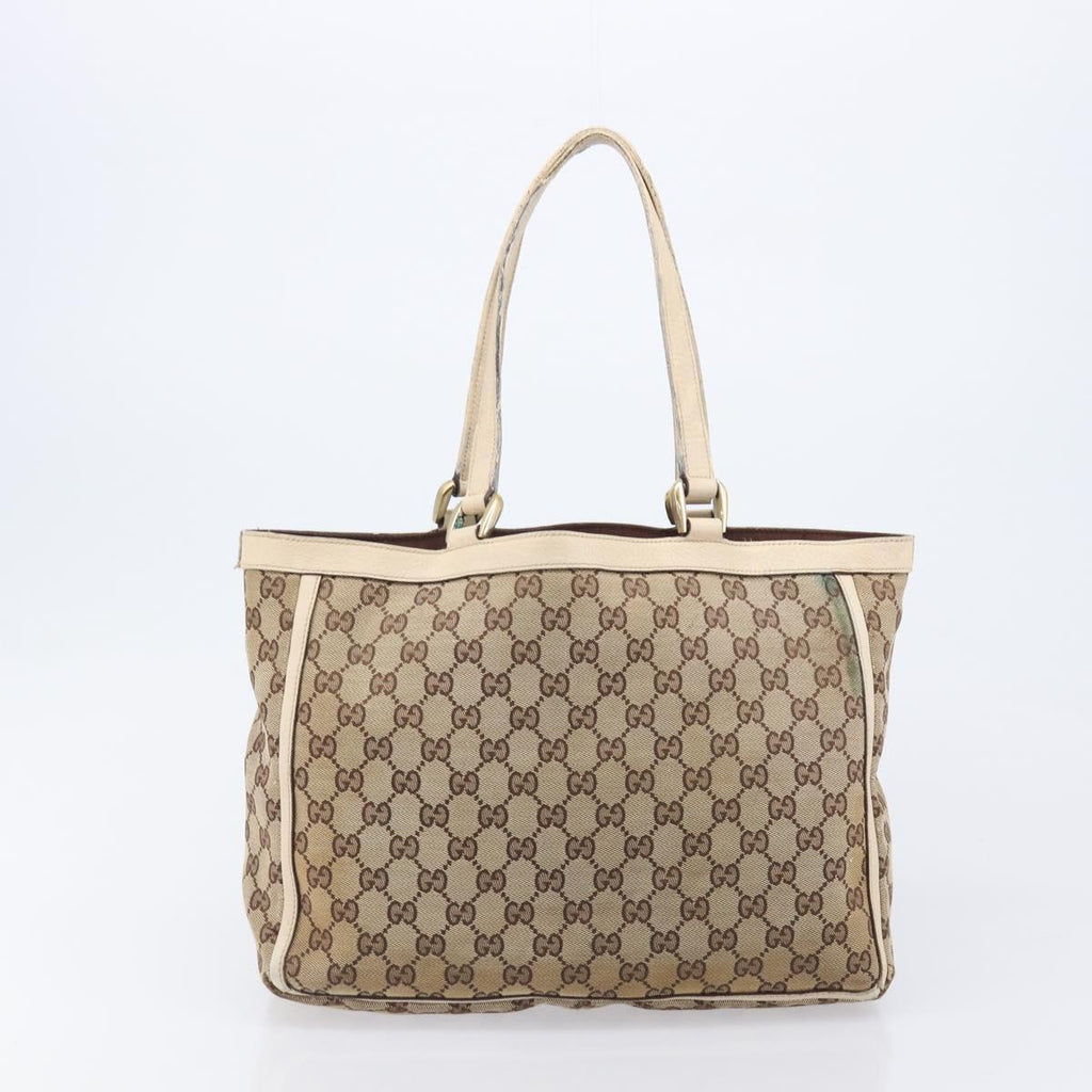 GUCCI GG Supreme Shoulder Bag 3 Set Beige Black Silver Auth bs37284