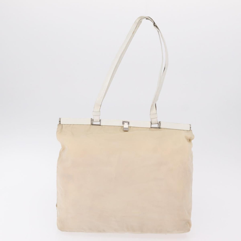 PRADA Hand Bag Nylon Leather 5 Set Black Beige Auth bs37447