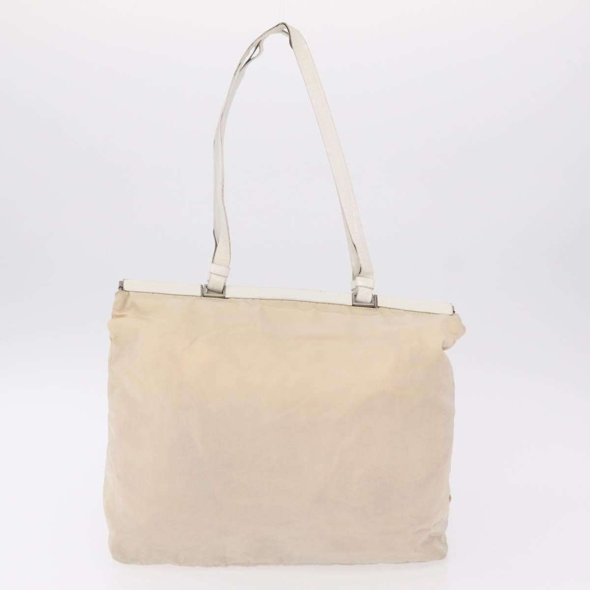 PRADA Hand Bag Nylon Leather 5 Set Black Beige Auth bs37447