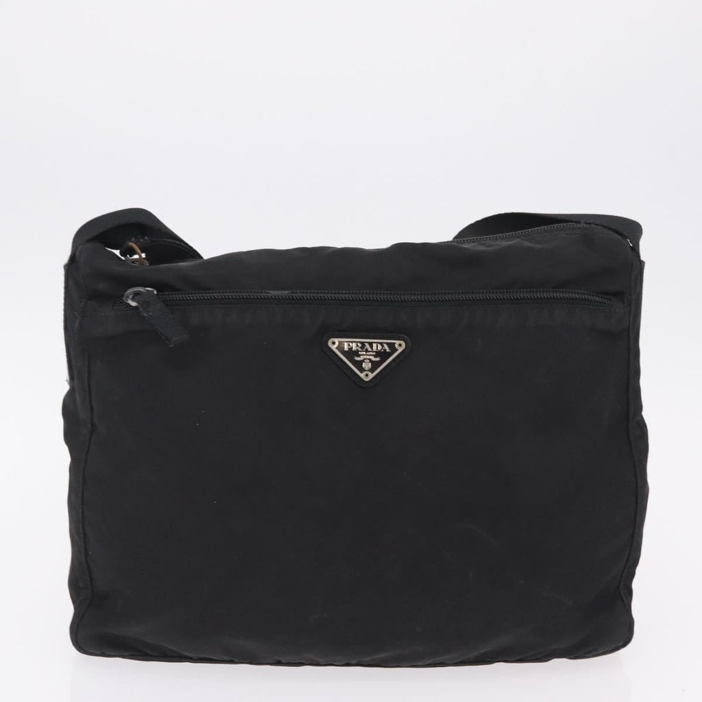 PRADA Hand Bag Nylon Leather 5 Set Black Beige Auth bs37447