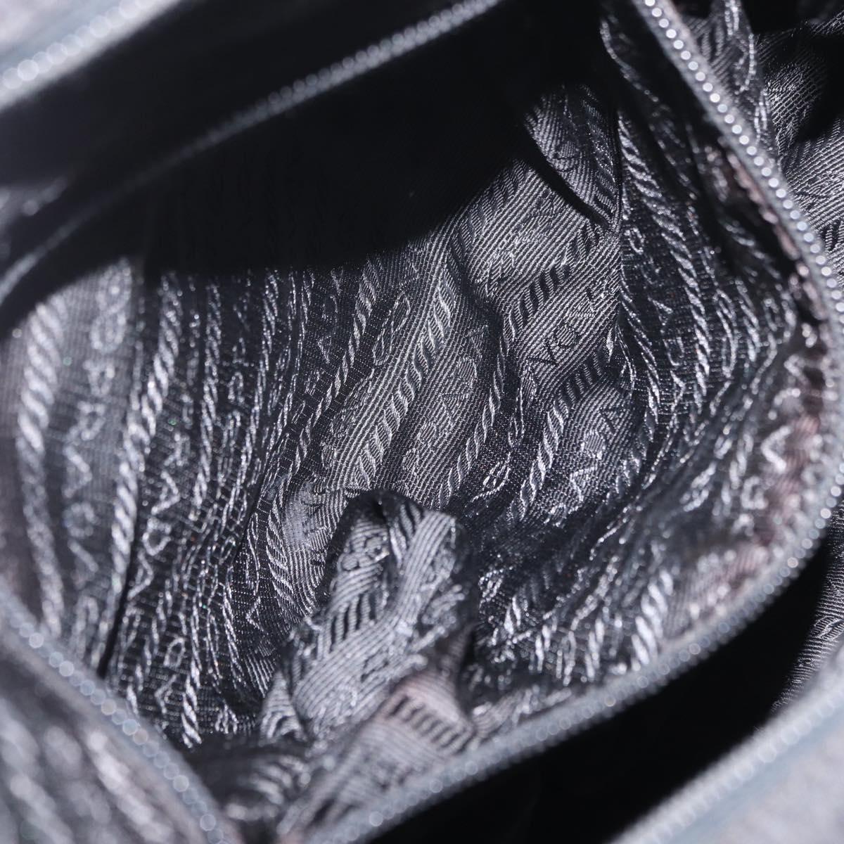 PRADA Hand Bag Nylon Leather 5 Set Black Beige Auth bs37447