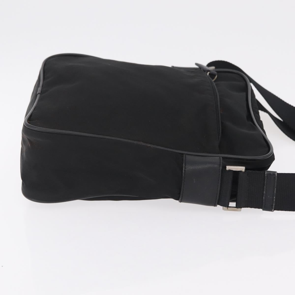 PRADA Hand Bag Nylon Leather 5 Set Black Beige Auth bs37447