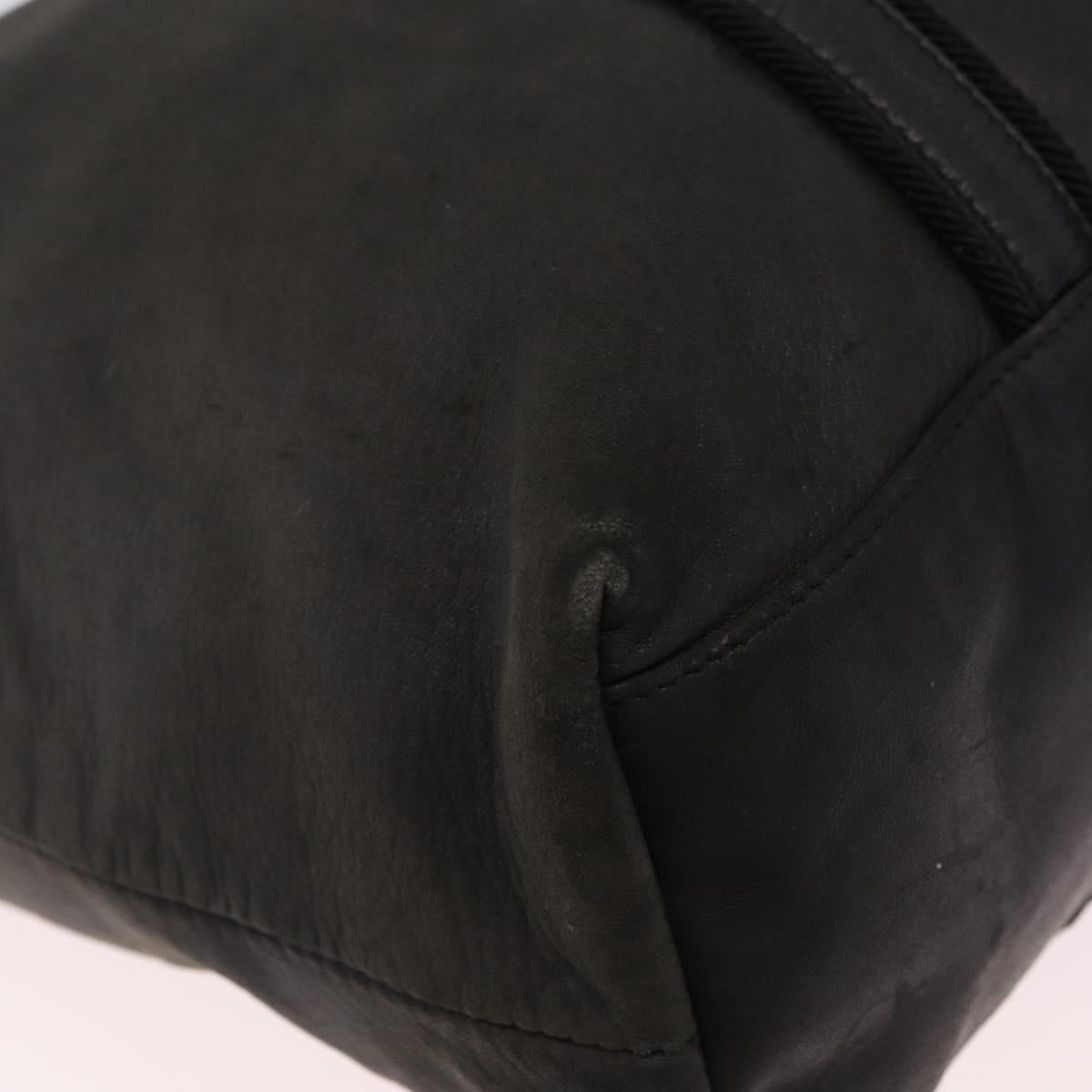 PRADA Hand Bag Nylon Leather 5 Set Black Beige Auth bs37447