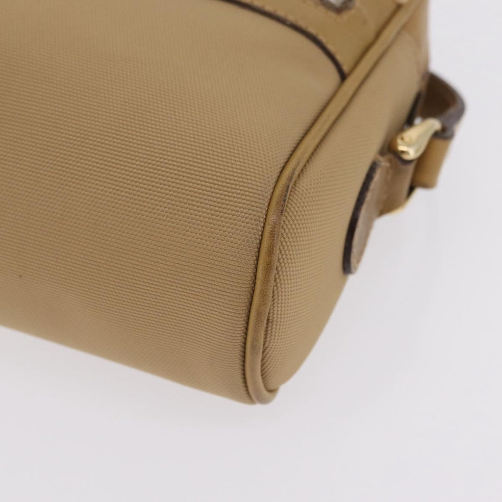 GUCCI Web Sherry Line Shoulder Bag Canvas Beige Gold Tone 010 378 Auth bs37760