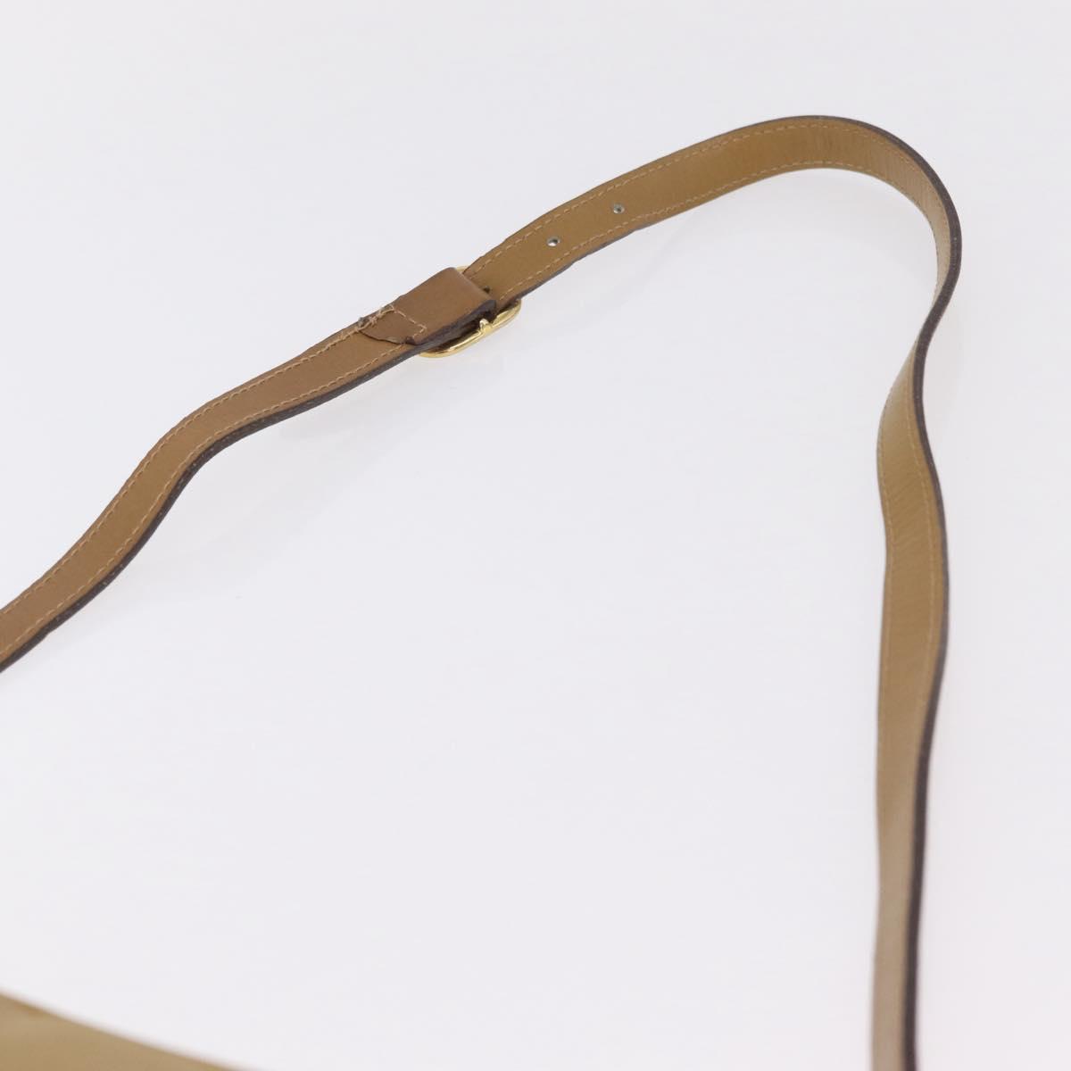 GUCCI Web Sherry Line Shoulder Bag Canvas Beige Gold Tone 010 378 Auth bs37760