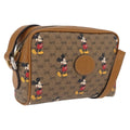 GUCCI x Disney MicroGG Mickey Mouse Shoulder Bag PVC Beige Gold Auth bs37790