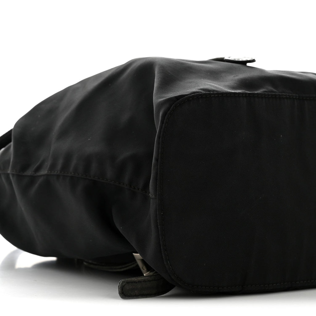 Tessuto Nylon Vela Chain Backpack Black