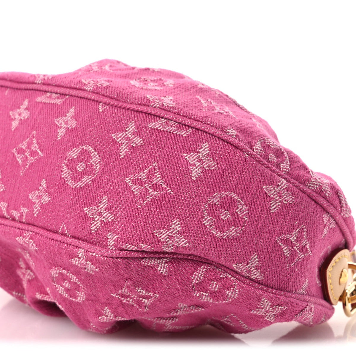Monogram Denim Pochette Valley Fuchsia