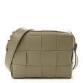 Lambskin Maxi Intrecciato Cassette Camera Bag Travertine