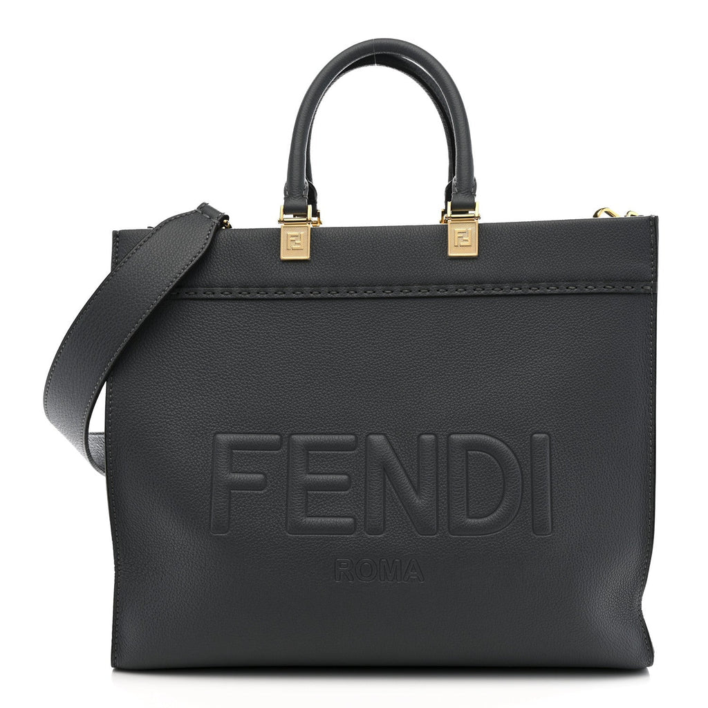 Vitello Cher Logo Debossed Medium Fendi Sunshine Shopper Tote Real Tempesta